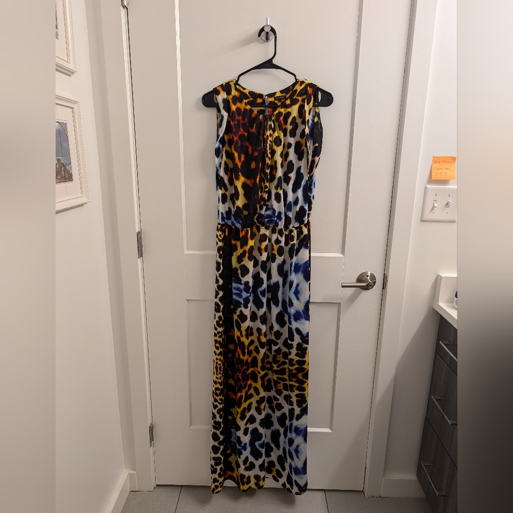 River Island Animal Print Maxi Dress with Top Slit